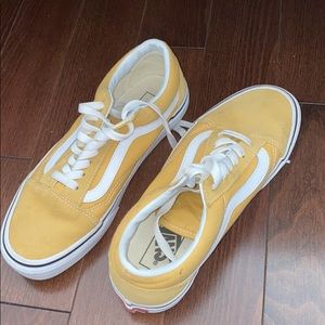 Yellow old skool vans